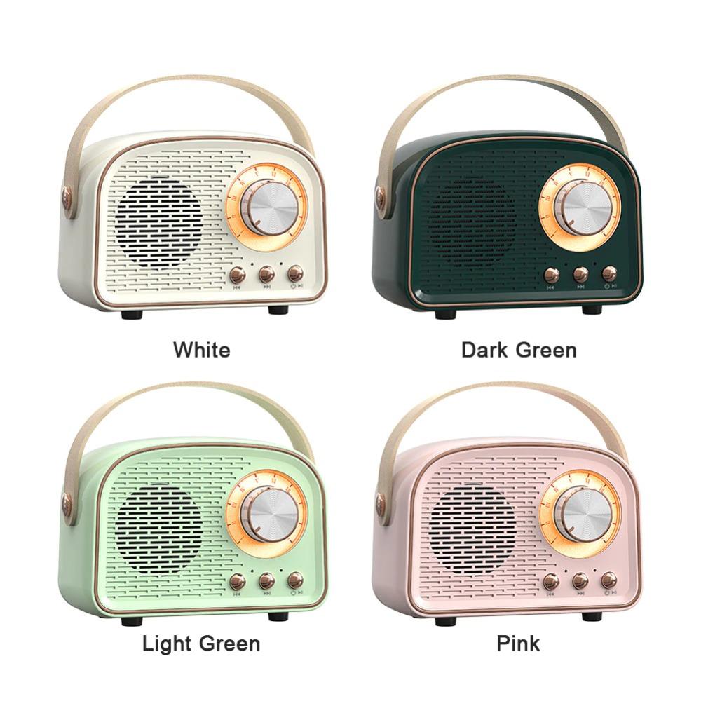 Retro FM Receiver Wireless With MIC Mini Radio Bluetooth Speaker Bluetooth-compatible 5.0