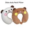 Cuscino a forma di U Bubu Anime Carino Peluche Morbido Panda Dudu Cuscino da Collo Portatile per Adulti Bambini Cuscino da Viaggio Cuscino da Collo per Dormire in Volo