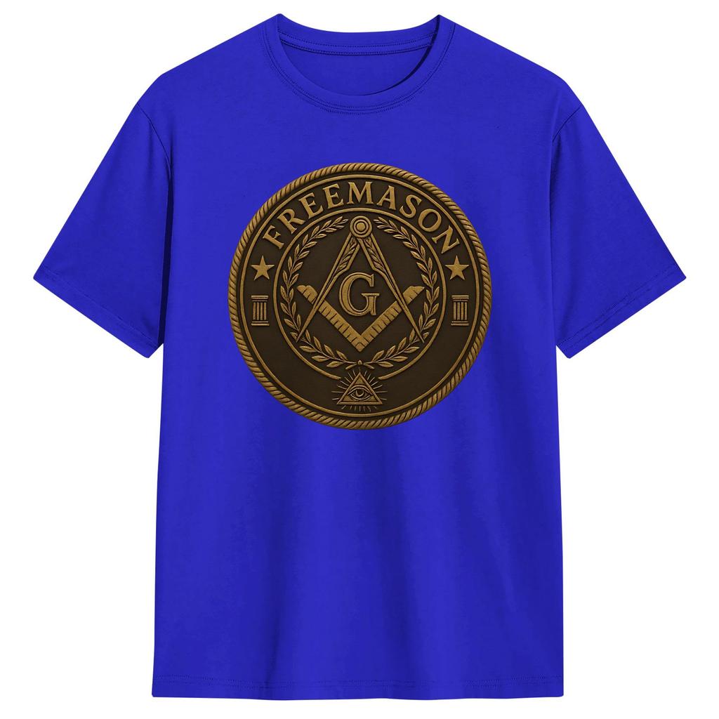 Masonic Mason Freemasonry T Shirt Summer  Vintage TShirts  Cotton Leisure Tshirt For Unisex Print Tops