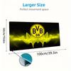 Podkładka pod mysz Borussia Dortmund, Duża mata na biurko do gier, Antypoślizgowa podkładka pod mysz XXL na laptopa i tablet, Mata do gry na mini PC ze zszywanymi krawędziami