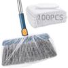 Disposable Broom Covers for Sweeping, 100PCS Fundas Desechables Para Escobas, Multi-Purpose Elastic Broom Cloth Sleeves, Lock In Pet Hair Dust