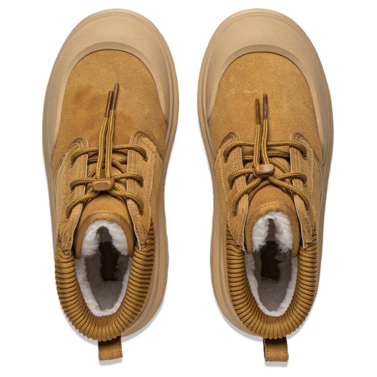 New LiNing Cushioning, Slip Resistant, Abrasion Resistant, Breathable, Thermal Rebound Mid Top Casual Shoes Women's Brown AGCU450-2