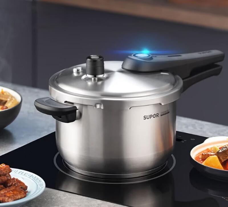 

Supor 304 Stainless Steel Pressure Cooker with Blue Eye Indicator
