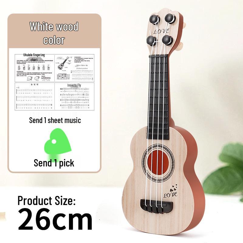 Astronaut-Themed Children's Ukulele: Playable Beginner's Four-String Guitar Toy