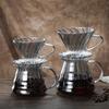New Glass Soot Vertical Pattern Cloud Pot Coffee Pot 600ml Set Soot V60 Filter Funnel Filter Cup