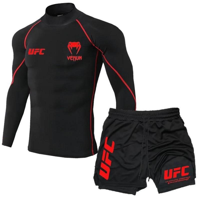 MMA Boxing Shorts Set Men Women - Stretchable Athletic Training Gear Muay Thai Kickboxing Wrestling Fitness