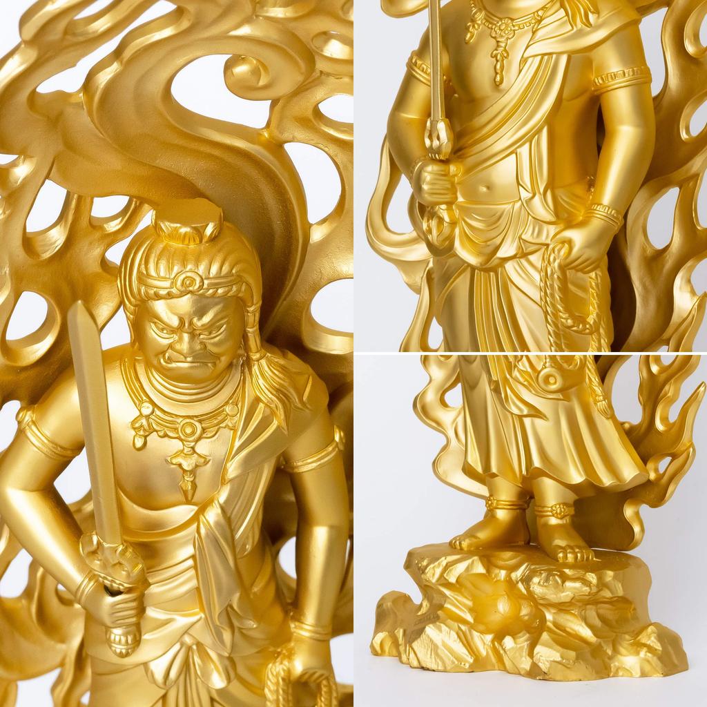 Acala Buddha 21cm by Sculptor Shuun Original Model In the Year of the Guardian Deity of the Chinese Takaoka Bronze Statue, (gold Plated/24k Gold),