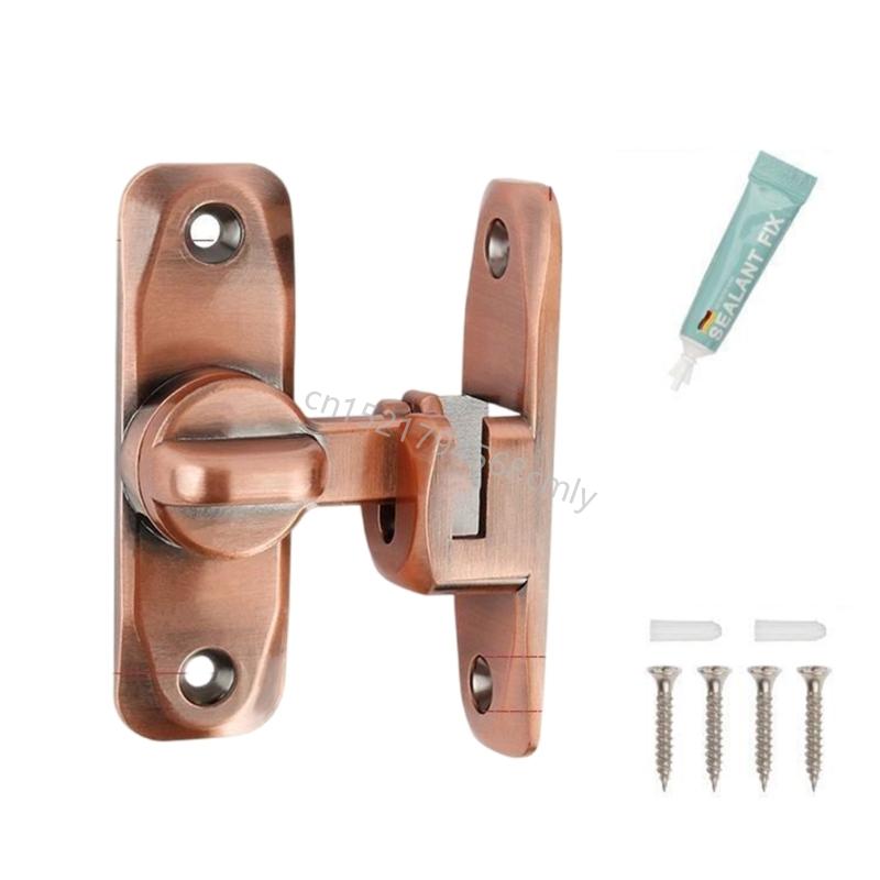 Barn Door Lock 90/180 Degree Sliding Door Locks Zinc Alloy Safety Door Lock 6XDE