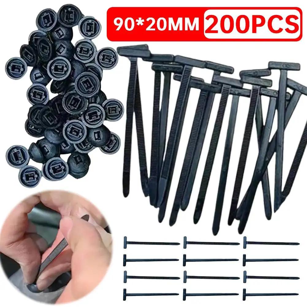 100/200Pcs Nylon Cable Zip Ties Self-Locking Heavy Duty Cable Tie Buckle Universal Zip Ties Holder Wire Tie Fastening Strap Tool