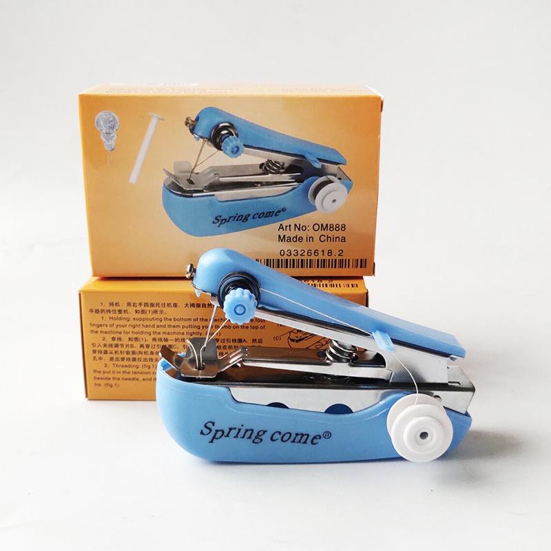 Domowa Ręczna Maszyna do Szycia Przenośna Podróżna Zewnętrzna Ubrania Tkaniny DIY Szycie Narzędzie do Szycia Mini Ręczna Igła do Szycia Maszyna do Robótek Ręcznych