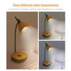 Flower Shape Lampshade Desk Lamp with 3-Level Color Temperature Touch Switch LED Soft Light Eye Protection 360 Degree Adjustable USB Powered Reading