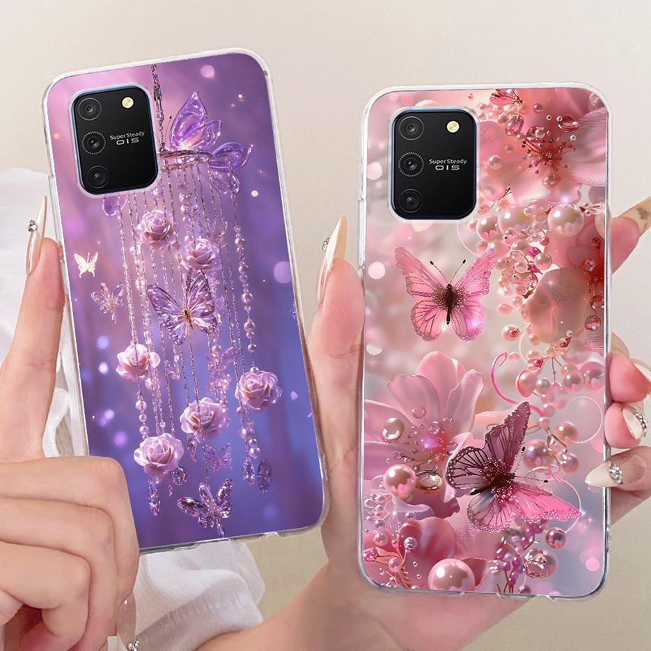 For Samsung Galaxy S10 Lite Case SM-G770F Luxury Butterfly Tree Painted Cover Soft Silicone Phone Case For Samsung S10 Lite Bags
