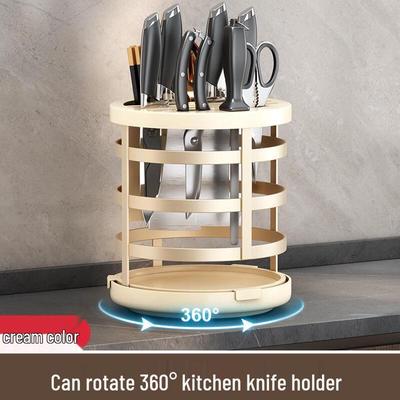 Shunqi Thickened Rotating Kitchen Knife and Utensil Organizer