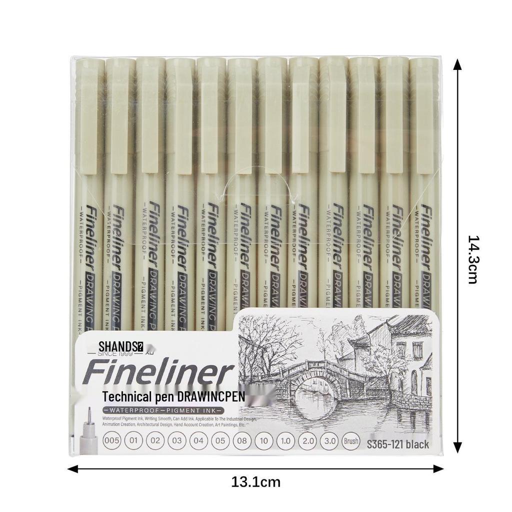 Fine-liner Waterproof Quick-Dry Needle Tip Pen Set for Children's Outlining & Drawing