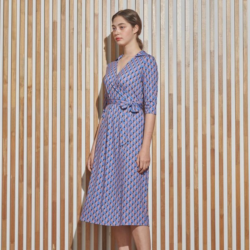 Lipbbam Creora Deloshi Cara 3 4 Sleeve Long Wrap Dress Ldm11dk01