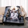 Jesus Religion Christ Blanket Lightweight Bedding Super Soft Worm Flannel Blanket for Bed Living Room Sofa Sofa Adult
