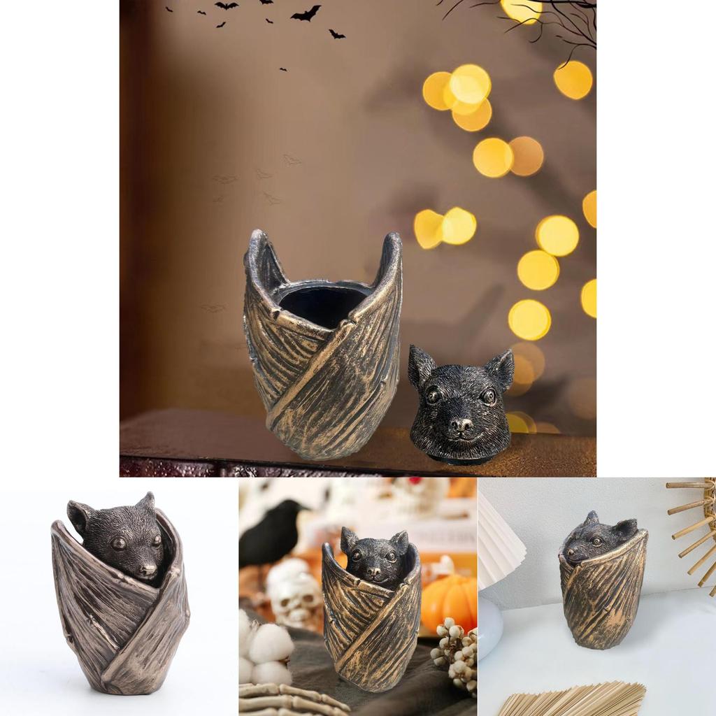 Gothic Resin Bat Jewelry Box Halloween Gift Jewelry Storage Organizer