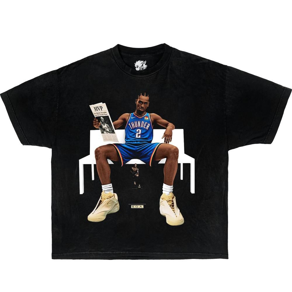 

Shai Gilgeous-Alexa wbr/ nder Boxy Vintage Shirt Graphic Basketball Tees Streetwear Unisex T-Shirt XXXL