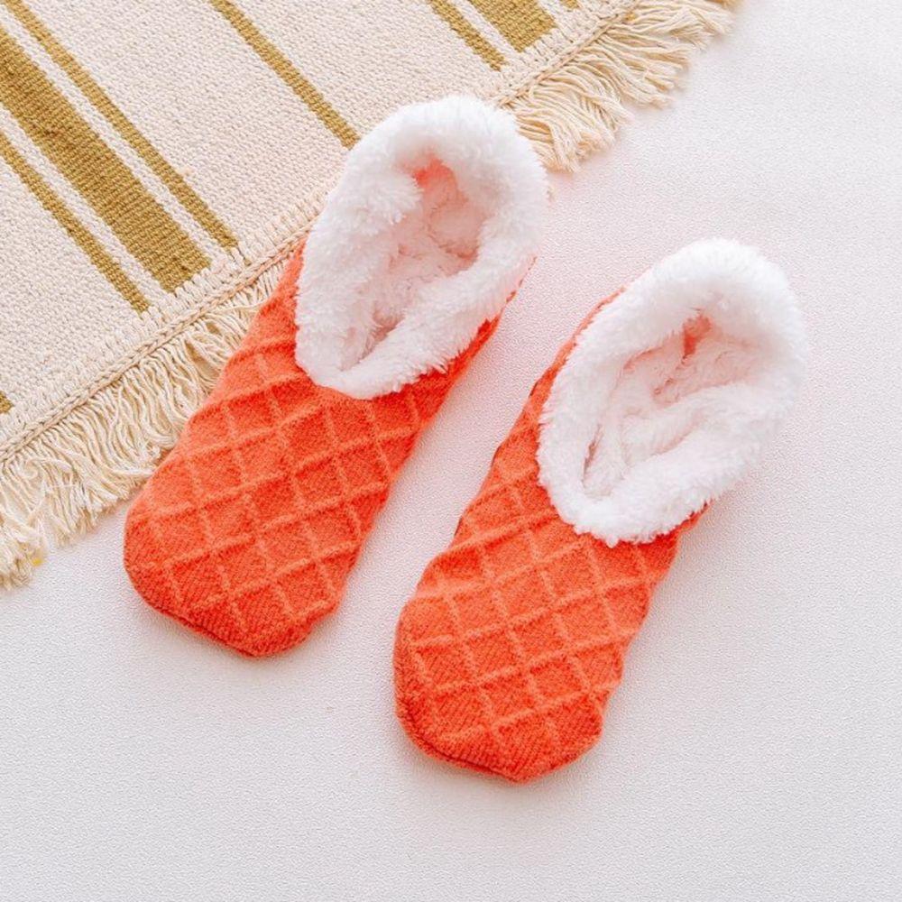 Indoor Socks Plush Solid Color Floor Socks Female Hosiery Winter Floor Shoes Coral Fleece Socks