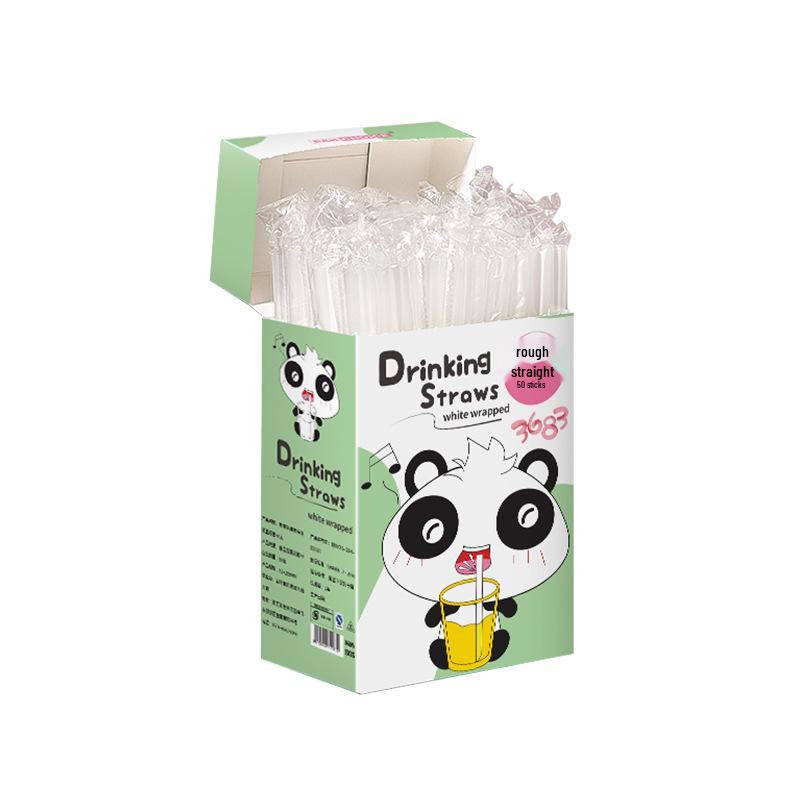 Individually Wrapped Food-Grade Plastic Milk Elbow Straws for Children and Maternity