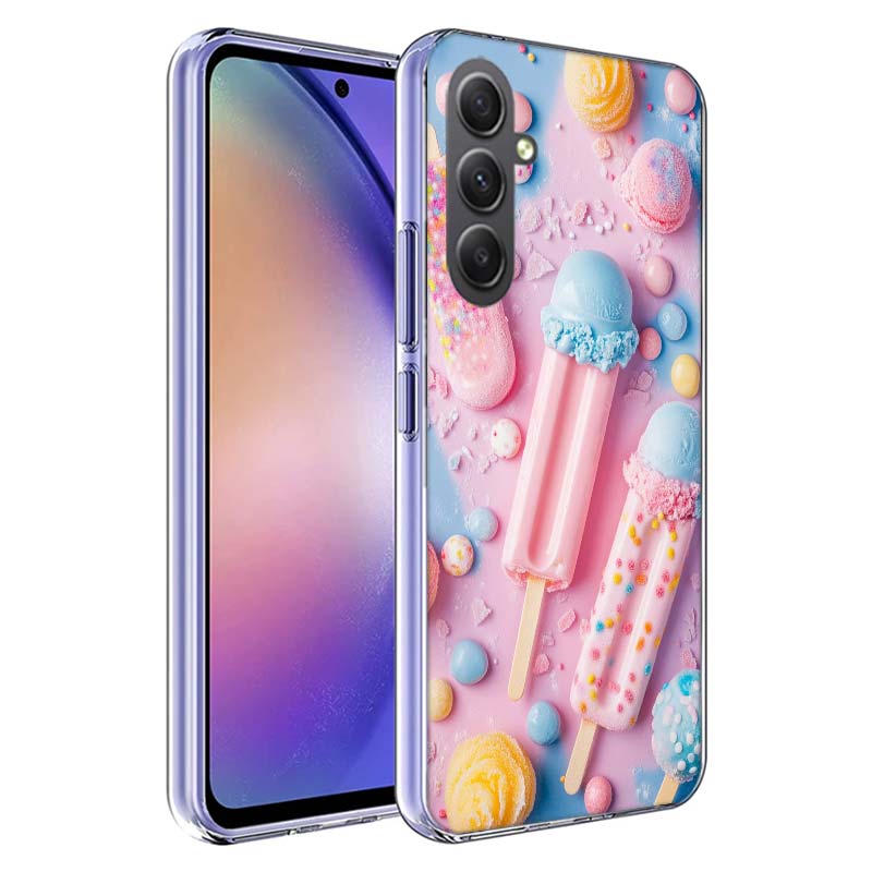 Colorful Ice Cream and Popsicles Phone Case for Samsung A17 A37 A57 A07 A16 A26 A36 A56 A06 A02S A12 A22 A32 A52S A04S A14 A24 A