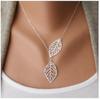 C042 Hot-Selling Leaf Necklace Double Leaf Collarbone Chain Jewelry for Women Neck Chain