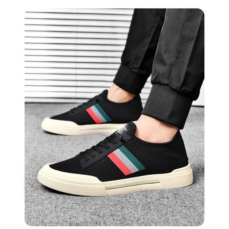 Men's Shoes, Breathable, Knitted, Mesh Shoes, Canvas, Casual Board Shoes, Work Shoes
