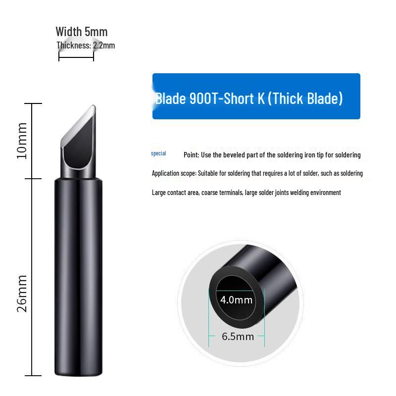 936 Internal Heating Soldering Iron Tip, Constant Temperature, Chrome & Black Diamond, Lead-Free