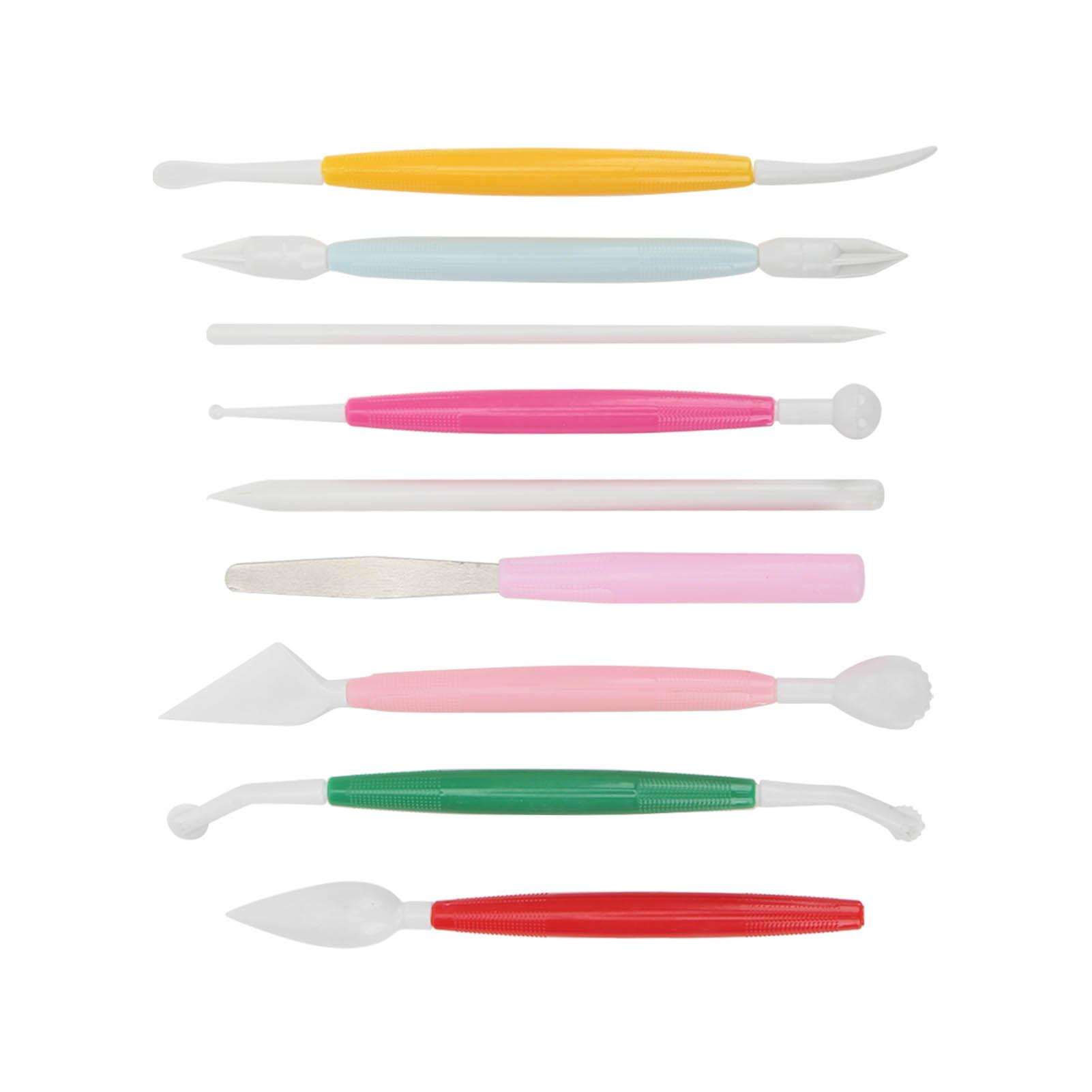 

9 шт. детские пластиковые инструменты для лепки из глины с нескользящей ручкой и гладкими краями инструменты для лепки из гончарной глины