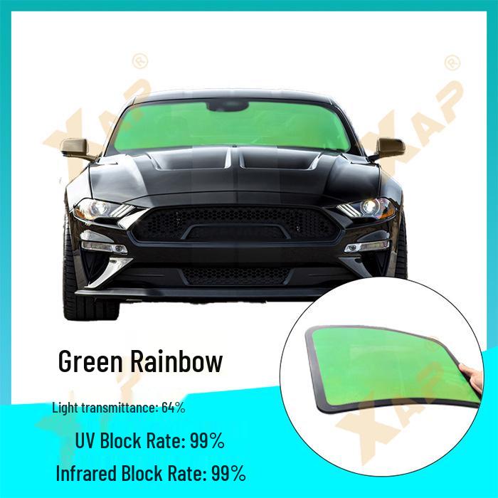 Cross-Border Car Window Film: Colorful HD Heat Insulation, Explosion-Proof, Sun Protection, Privacy Film for Front Windshield.