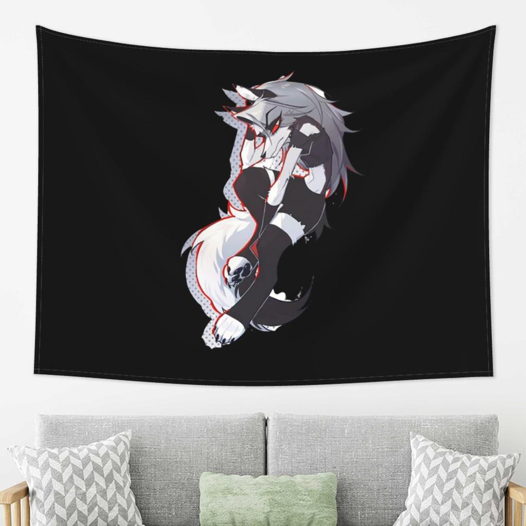 Helluva Boss Loona Tapestry Wall Hanging Aesthetic Home Decoration Tapestries for Dorm Room