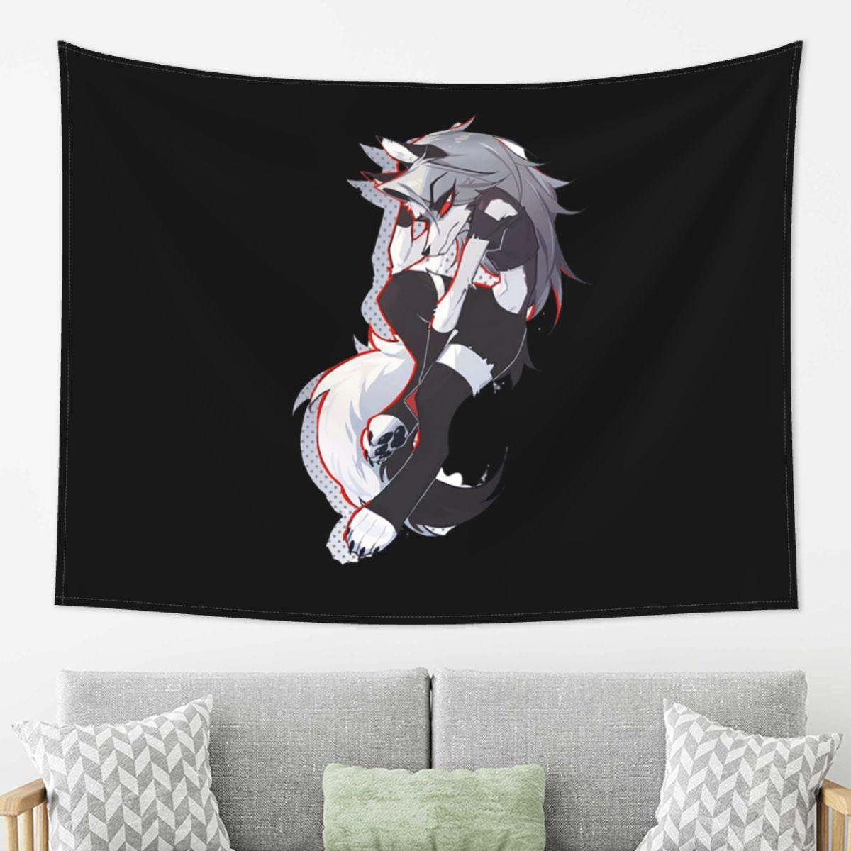 

Helluva Boss Loona Tapestry Wall Hanging Aesthetic Home Decoration Tapestries for Dorm Room 74x94cm(29x37in)