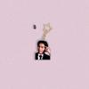 BTS Formal Suit Photo Acrylic Keychain, Bangtan Boys Real Photo Cutout Keyring with Gold Star Charm, Kpop ARMY Fans Bag Pendant