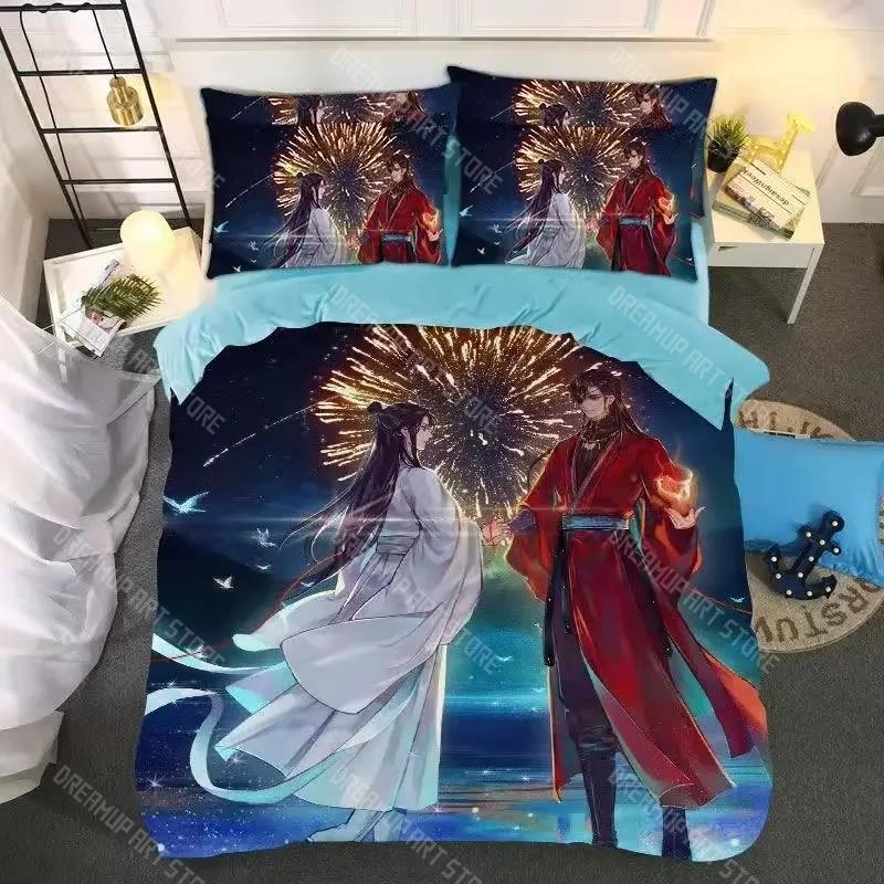 Heaven Official’s Blessing Bedding Set,Heaven Official’s Blessing Duvet Cover Comfortable Bed Single Double Bed Full Size Anime