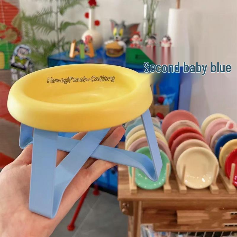 

Розкішна піднята миска для котів з підтримкою шиї та залізною підставкою