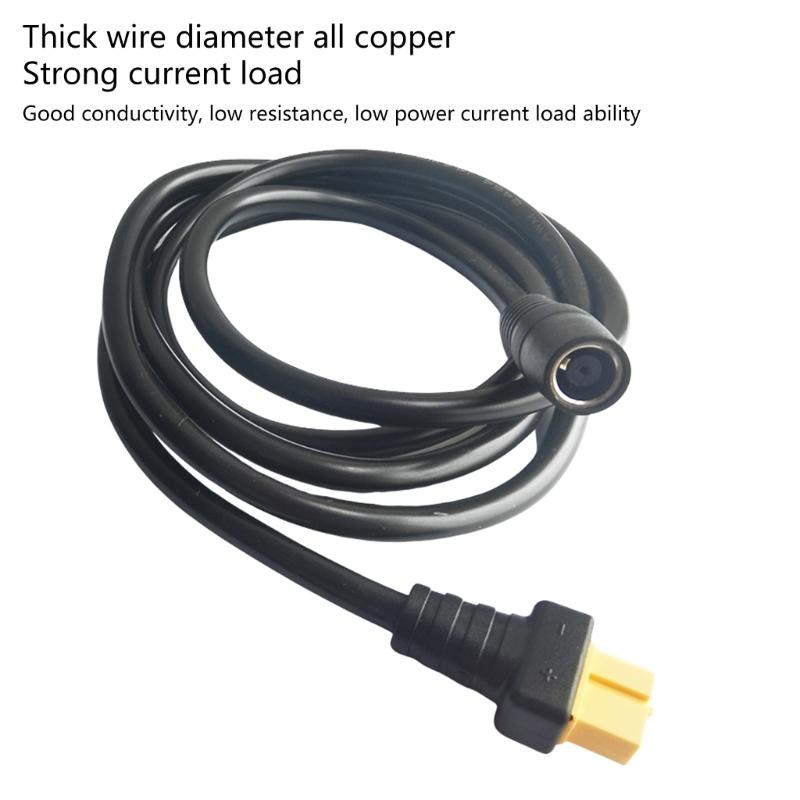 XT60 Female to DC8mm Power Cable Adapter 14AWG High Conductivity Copper Cord for Solar Panel and Generators
