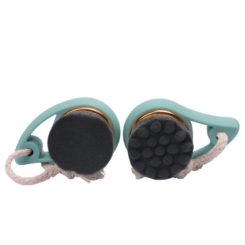 Bamboo Charcoal Facial Cleansing Brush - Manual Face Washer & Makeup Remover