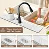 2-Pack Diatomite Faucet Pads Set Fast-Absorbent Quick Dry Bathroom Sink Mat for Kitchen Countertop Sink Cover