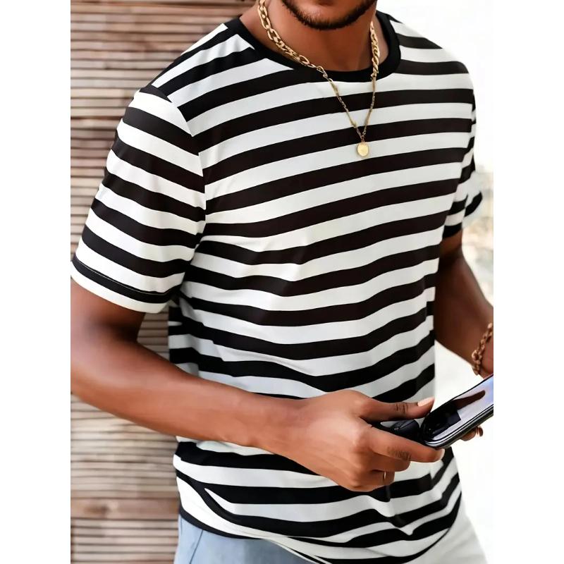 Fashion Printed Short Sleeve Men s Comfort Top Loose T-Shirts Men’s XS