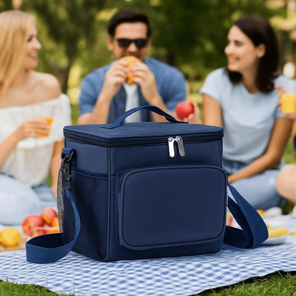 Portable Picnic Bag Oxford Cloth Lunch Bag Durable Large Capacity Bag  Student Lunch