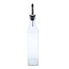 500ml Oil Dispenser Bottle Clear Glass Olive Oil Dispenser Stainless Steel Leakproof Spout Bottle for Kitchen Vinegar
