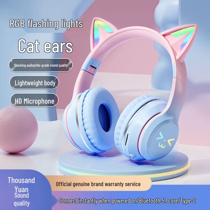 Wireless Bluetooth Gaming Headphones with Detachable Microphone