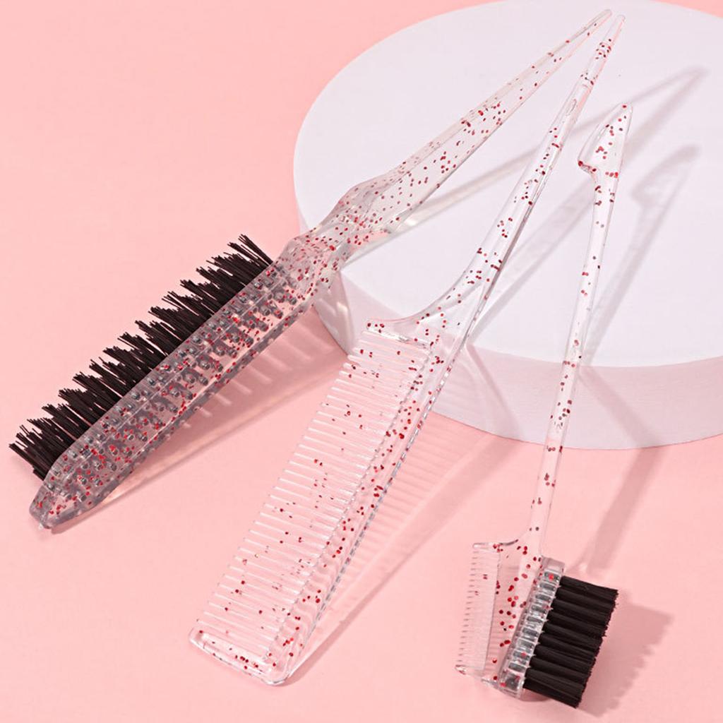 3Pcs Tailed Comb Set Fine-Tooth Coloring Comb Anti-Static Hair Styling Hairdressing Sectioning Highlighting Cutting Comb