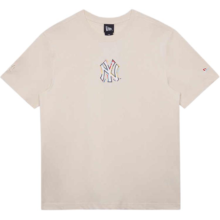 New Era MLB Cotton Loose Fit Crew Neck Short Sleeve T-Shirt Unisex Tops Cream 14441016