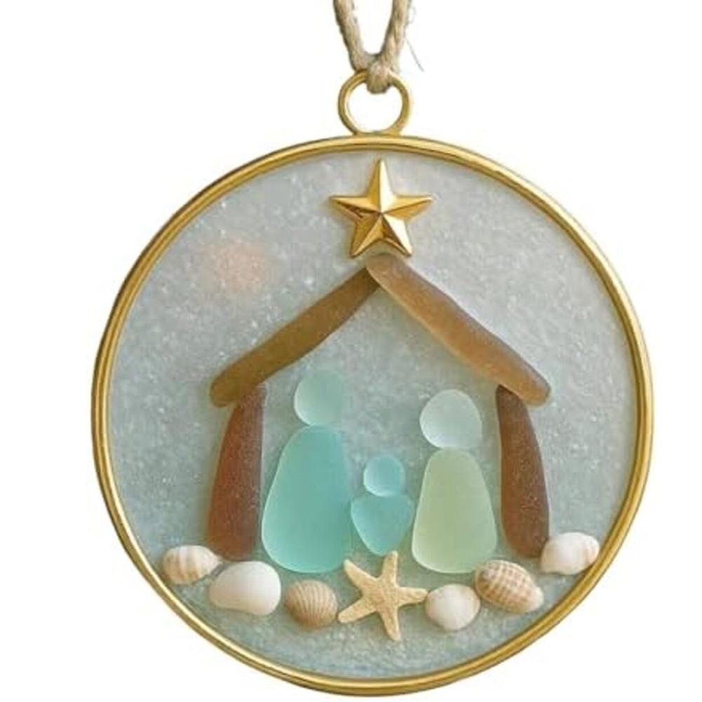 Christmas Tree Decoration Coastal Nativity Ornament Beach Themed Ornament Beach Themed Ornament Present Ready Packaging B