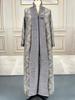 Women's Issey Miyake Pleated Print Cardigan Abaya - Long, Plus Size Arab Robe