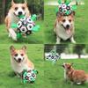 Weihnachts-Hundespielzeug, interaktive Weihnachts-Hundefußball-Spielzeuge mit Laschen zum Apportieren und Zerrspielen. Strapazierfähiger Spielball für mittelgroße und kleine Hunde