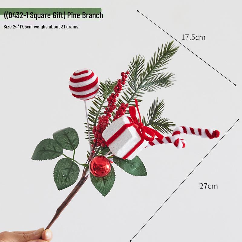 Künstliche Weihnachts-Kiefern- und Rattan-Girlande mit Tannenzapfen zum Aufhängen an der Wand