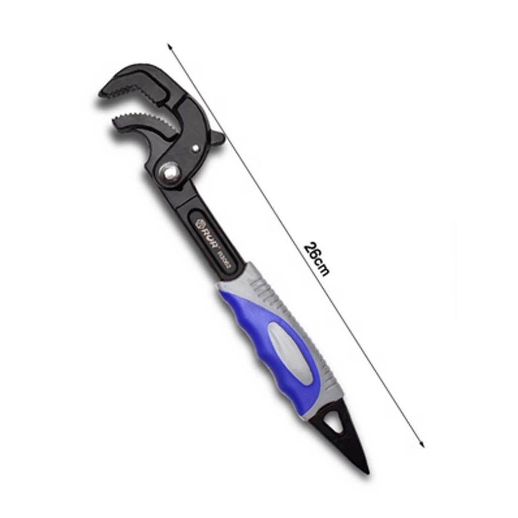 Universal Adjustable Pipe Wrench - High Carbon Steel Plumbing Pliers with Spring Reset for Bathroom & Pipe Work