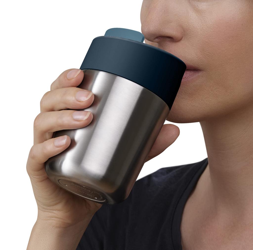 Joseph Joseph Sipp Stainless Steel Insulated Travel Coffee Tea Cup 81125 Mug, 340ml, Anthracite, & [Authentic]